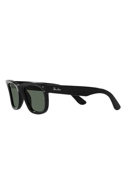 Ray-Ban Reverse Wayfarer 53mm Square Sunglasses in Black at Nordstrom | Nordstrom