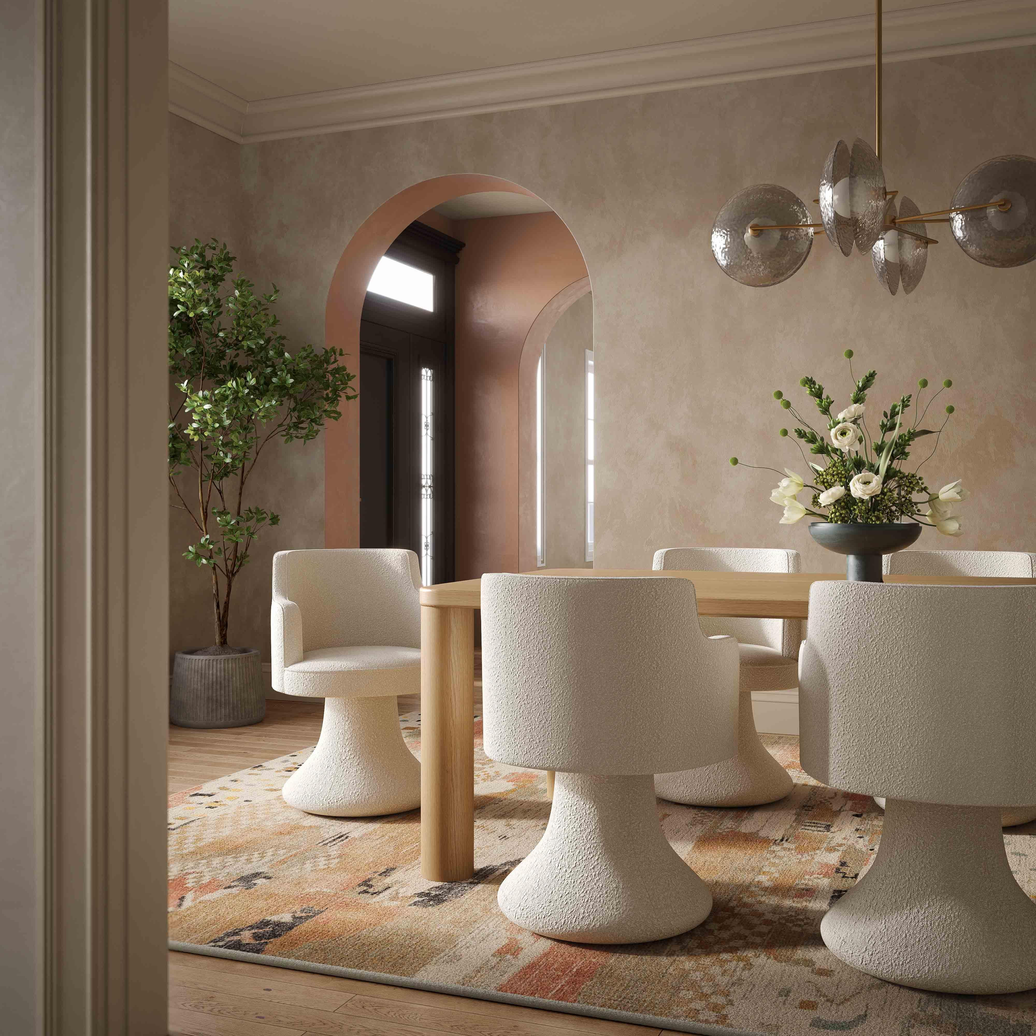 TOV Furniture Jeffree Dining Chair, Cream | Ashley