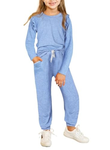 Girls Summer Outfits Cute T-Shirt and Shorts Set with Side Pockets | Amazon (US)