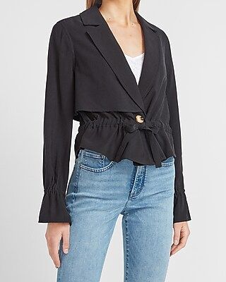 Cropped Utility Trench Jacket | Express