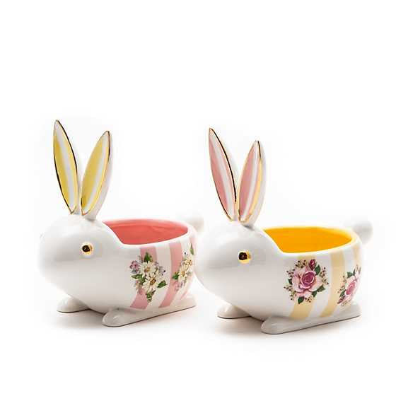 Wildflowers Bunny Dishes - Set of 2 | MacKenzie-Childs