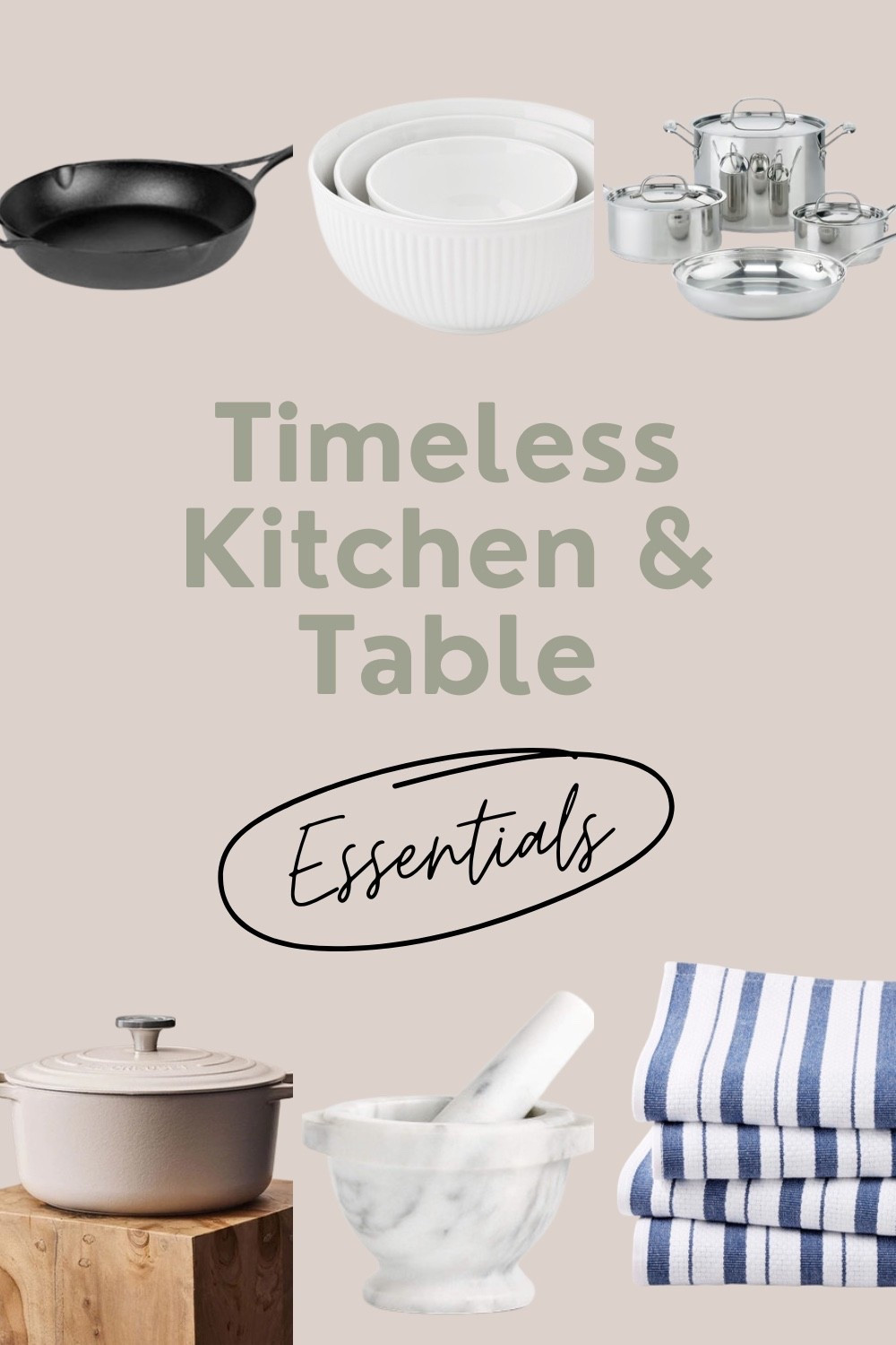 The kitchen pieces worth keeping are often the simplest ones. Cast iron, stainless steel, classic white bakeware, natural stone, and hardworking linens are beautiful, useful, and made for everyday life. I’ve collected my favorite timeless Kitchen & Table essentials to use for years to come.
 

 #LTKHome

#LTKHome