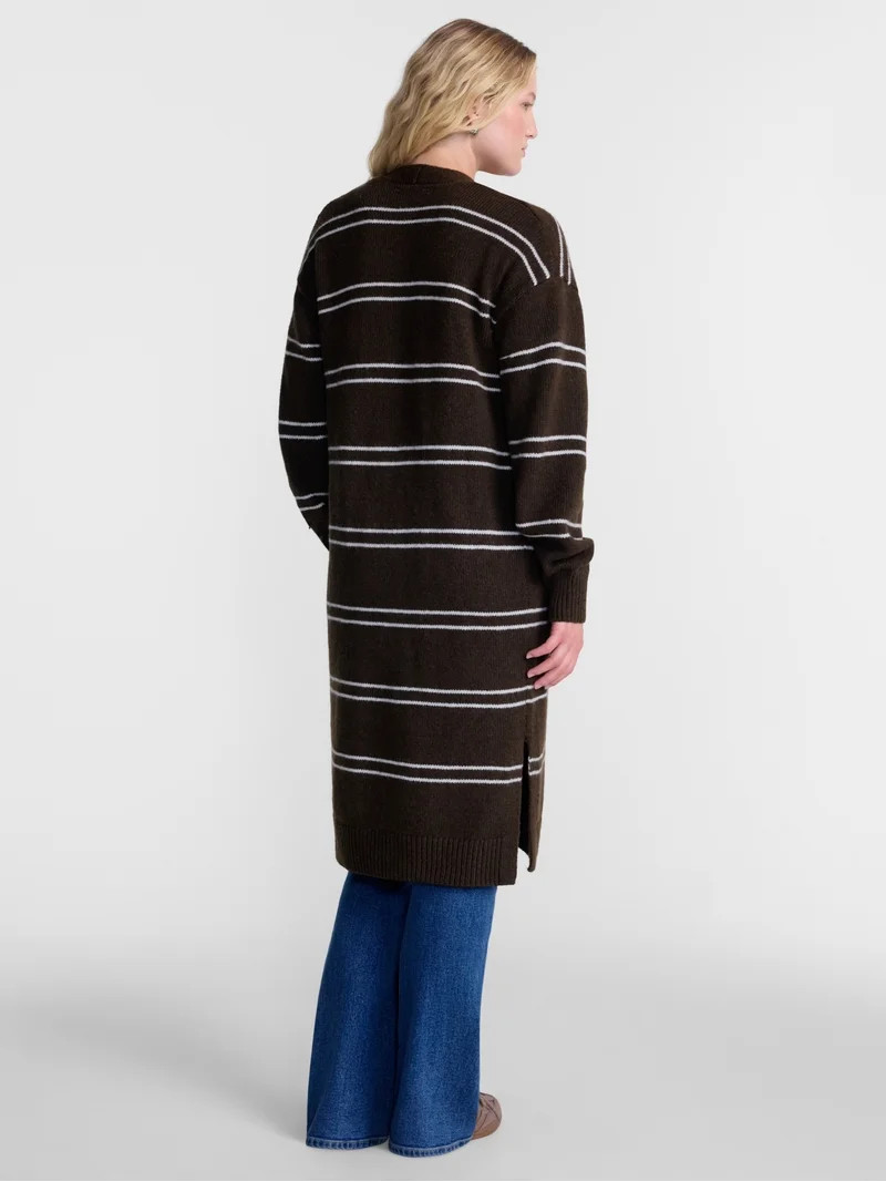 No Boundaries Open Front Duster Cardigan, Midweight, Women's and Women\u2019s Plus XXS-4X | Walmart (US)