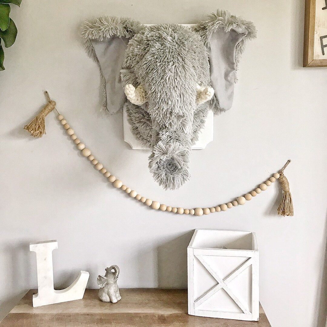 Elephant Head Faux Taxidermy Elephant Head Wall Mount - Etsy | Etsy (US)