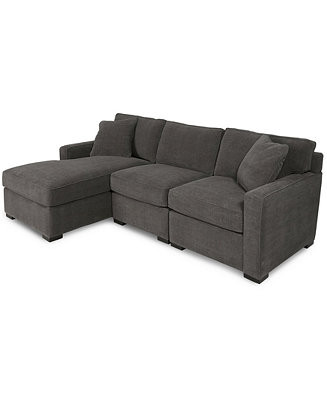 Radley 3-Piece Fabric Chaise Sectional Sofa | Macy's