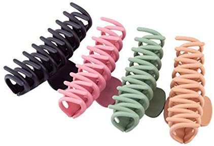 Large Hair Claw Clips for Thick Hair 4 PCS, Strong Hold Perfect for Women, Barrettes for Long Hai... | Amazon (US)