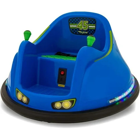 FunPark 6V Bumper Car for Toddlers, Electric Toddler Ride On Toys for Kids, Baby, Ages 1.5-4 Years, LED Lights, 360 Degree Spin, Supports up to 66 pounds (No Remote) Blue | Walmart (US)