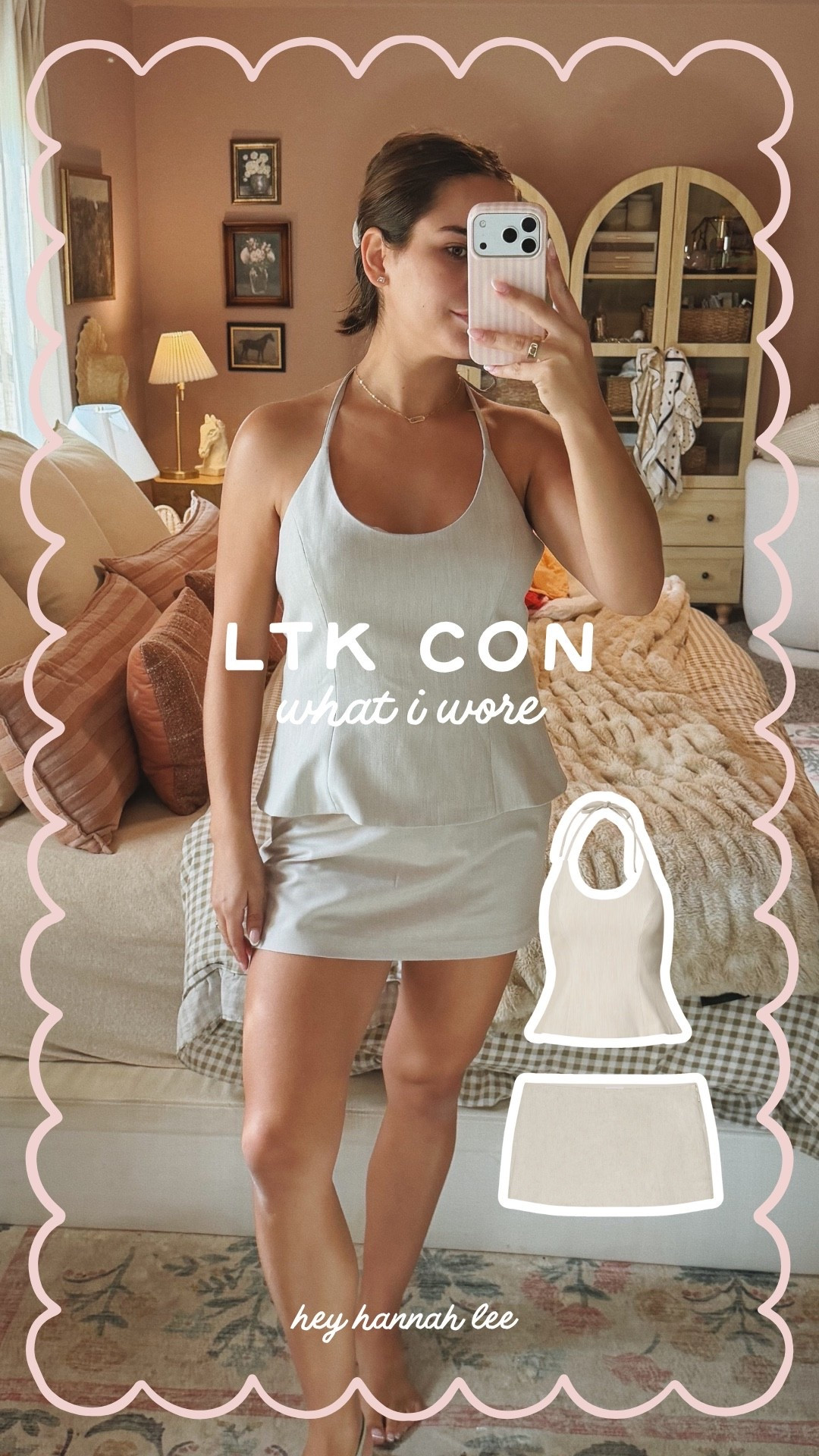 Size up in the top!!! Cutest skirt and halter set! ✨

#LTKCon #LTKgrwm #LTKootd