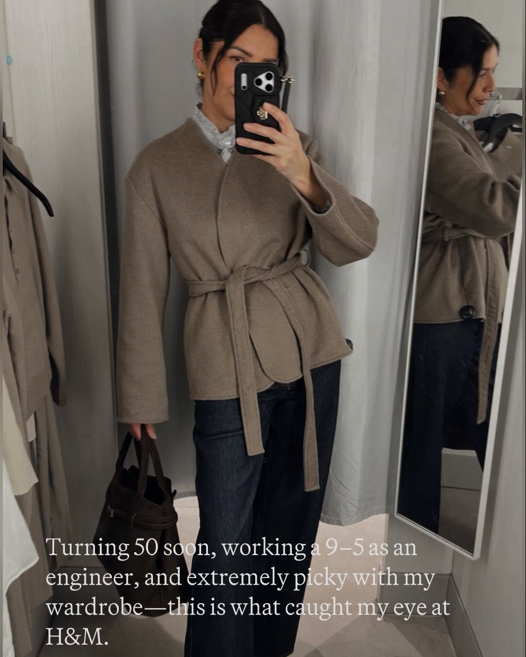 Turning 50 soon, working a 9–5 as an engineer, and extremely picky with my wardrobe… these H&M pieces caught my eye ✨

From an ivory blazer that instantly elevates a simple jeans outfit, to a ruffle pinstripe top with major wow factor, and the perfect washed-black wide-leg jeans that pair effortlessly with the blouse. I finished the look with Gucci pumps and a brown Amazon suede bag—high + street fashion done right 🤎

Extremely picky like me? Comment PICKY and I’ll send you the LTK link with these pieces + more of my curated H&M finds!