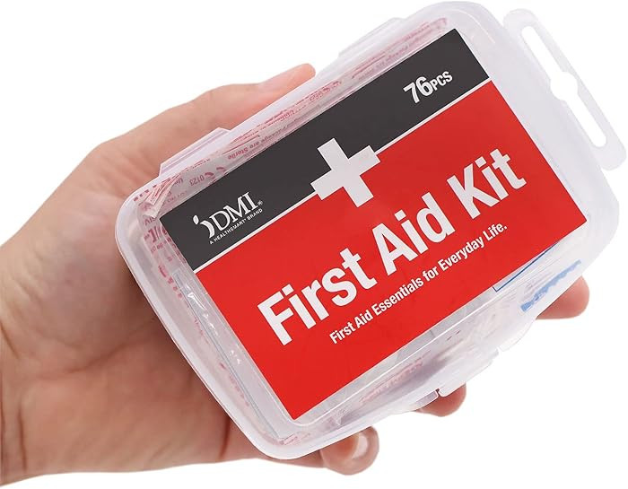 DMI 76-Piece First-Aid Kit, Portable All-Purpose Use for Minor Cuts and Scrapes, Durable Water-Re... | Amazon (US)
