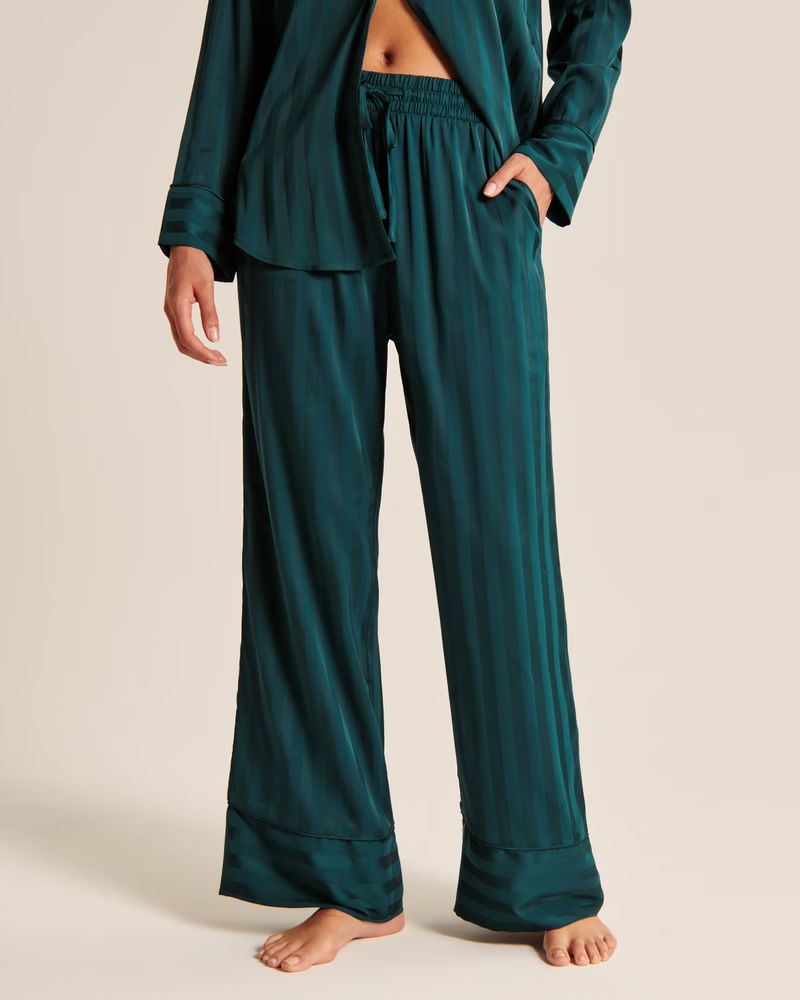 Women's Satin Jacquard Sleep Pant | Women's Intimates & Sleepwear | Abercrombie.com | Abercrombie & Fitch (US)