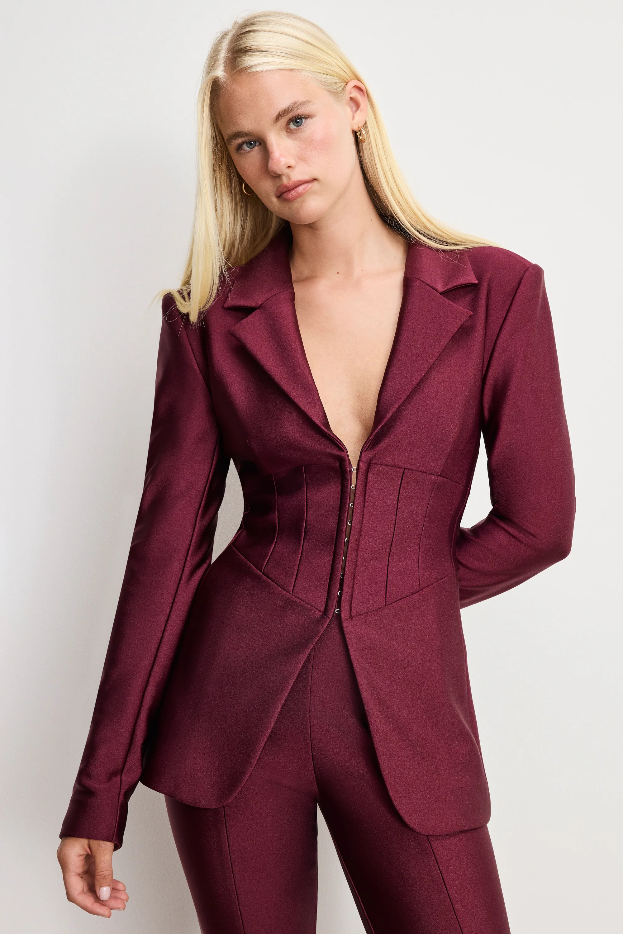 DOLLY COMPRESSION SHINE CORSET BLAZER | FIG007 - GOOD AMERICAN | Good American