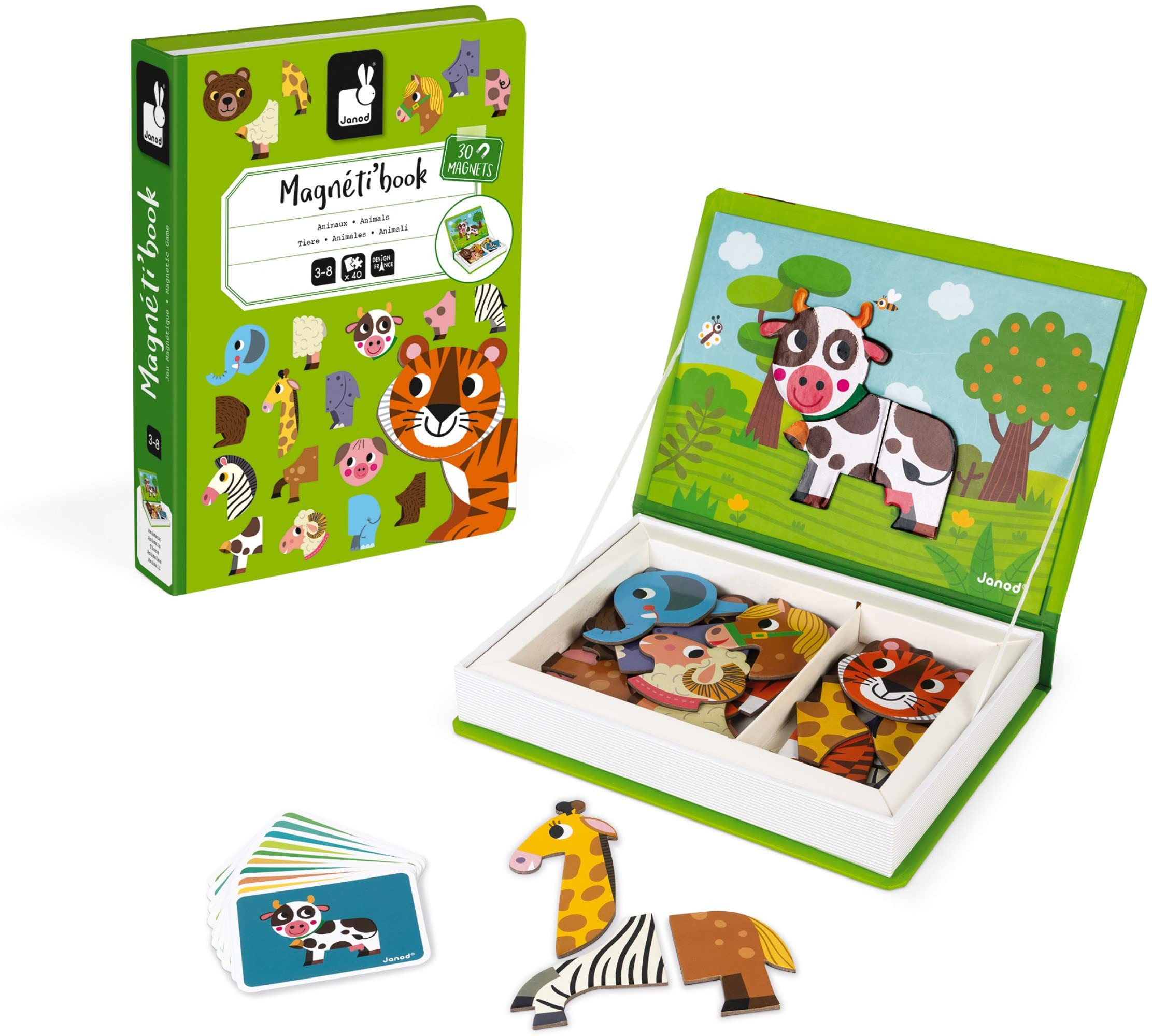 Janod MagnetiBook 41 pc Magnetic Animal Mix and Match Game - Ages 3+ - J02723 | Amazon (US)