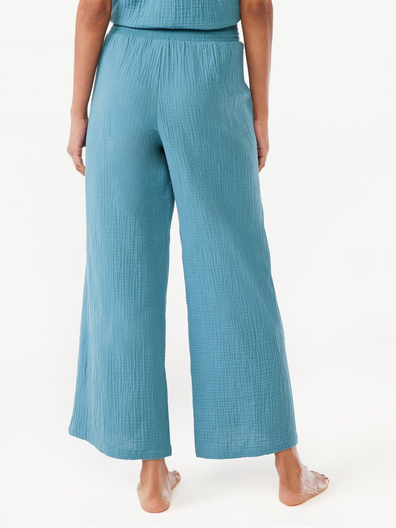 Joyspun Women's Smocked Waist Gauze Sleep Pants, Sizes S to 3X | Walmart (US)