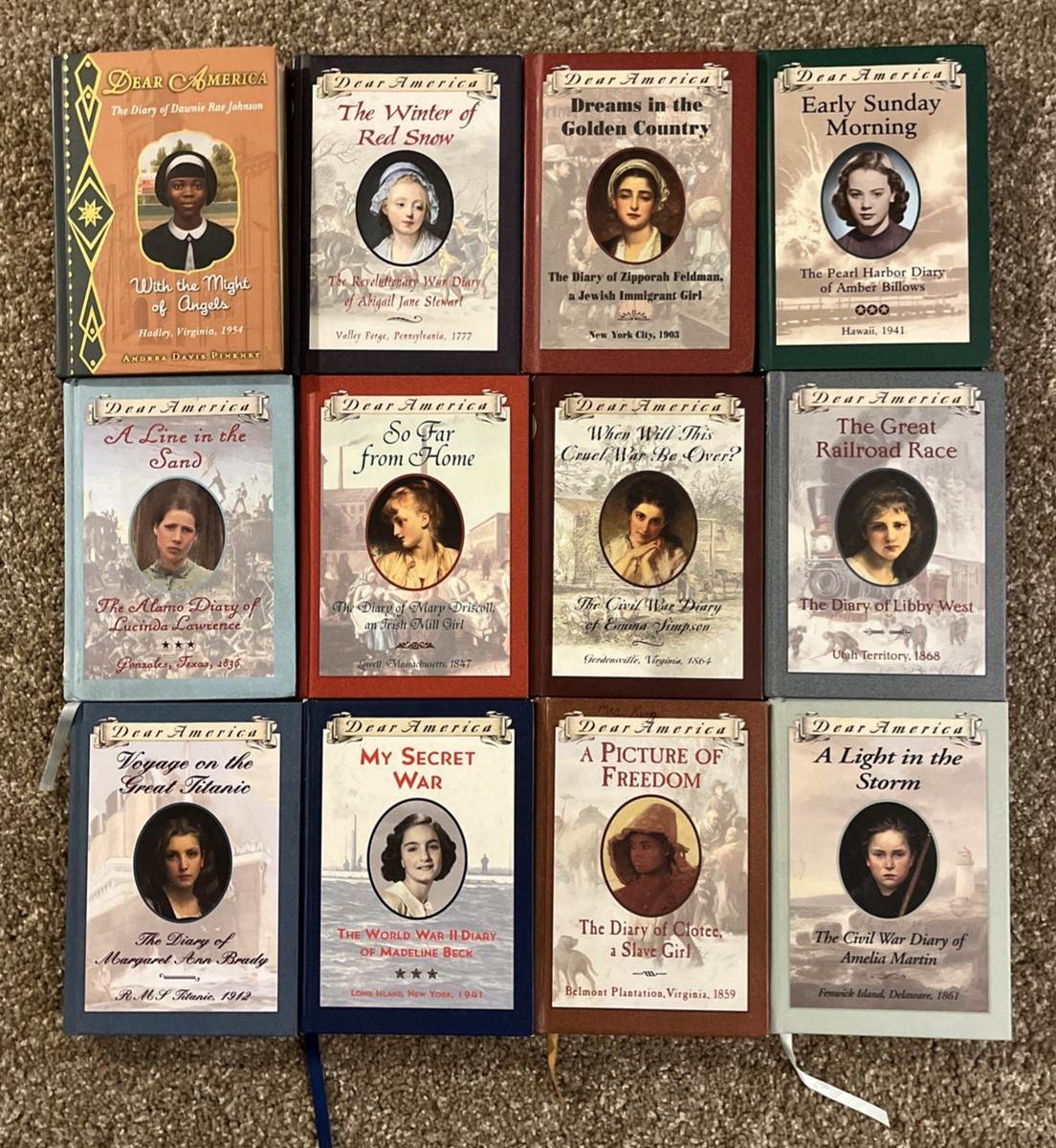 Dear America Books Set Lot 12 HC Diaries Series Historical Fiction *VERY GOOD* | eBay US