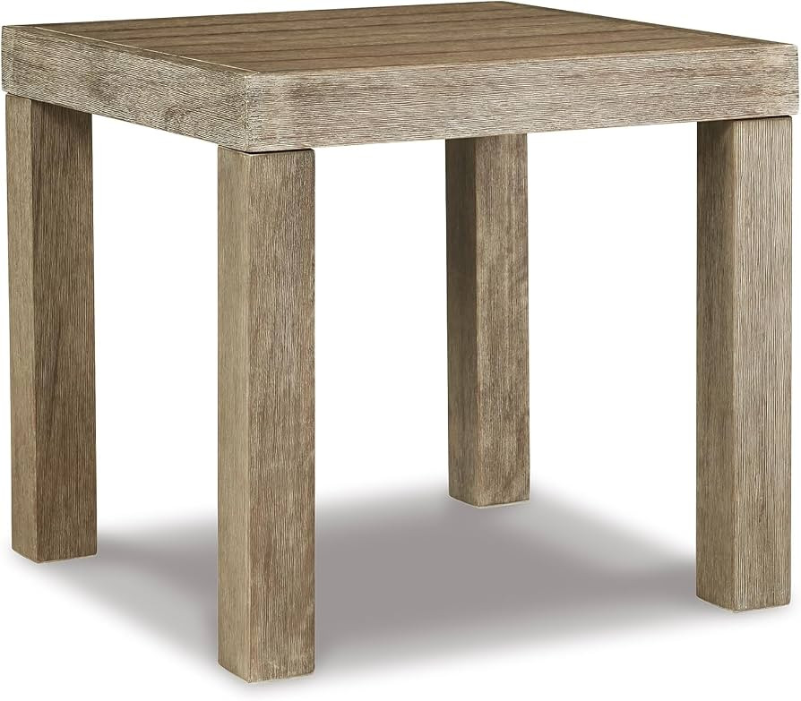 Signature Design by Ashley Silo Point Casual Outdoor Square Patio End Table with Slatted Styling,... | Amazon (US)