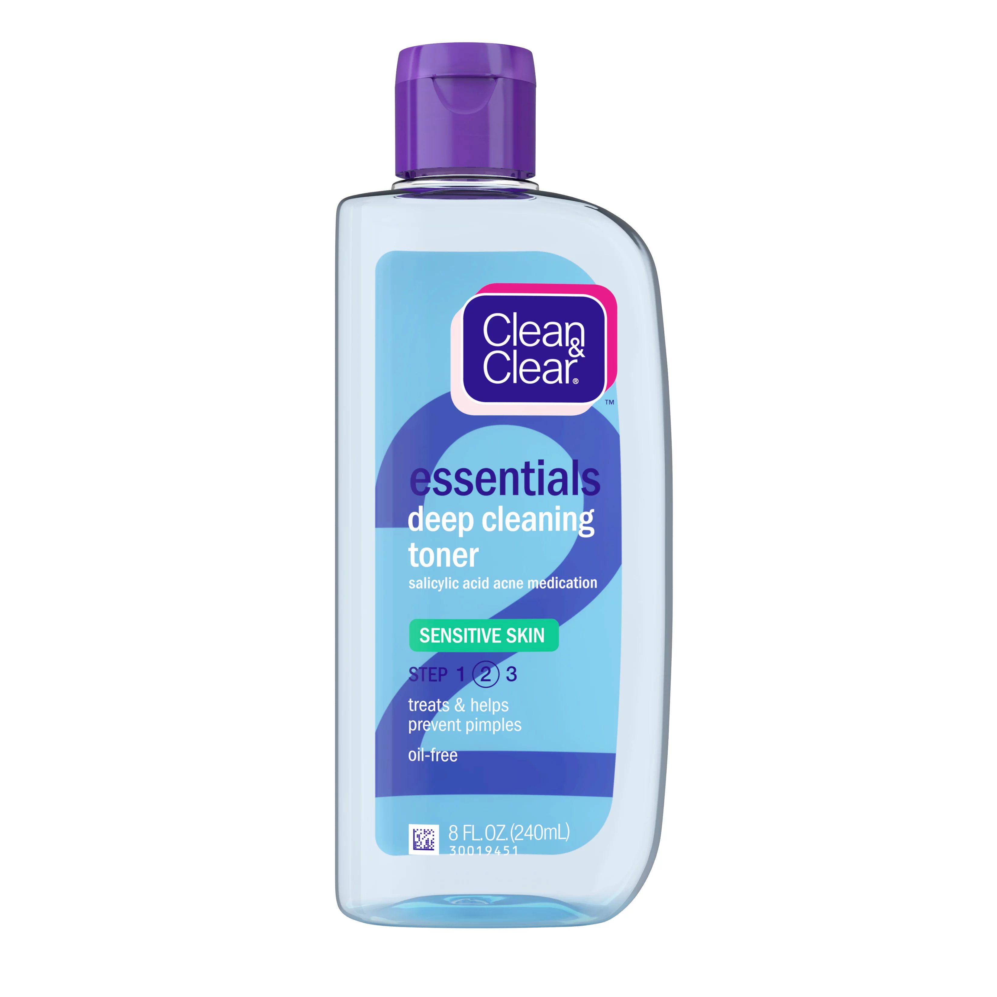 Clean & Clear Deep Cleansing Salicylic Acid Acne Medicine Facial Toner for Sensitive Skin, 8 oz | Walmart (US)
