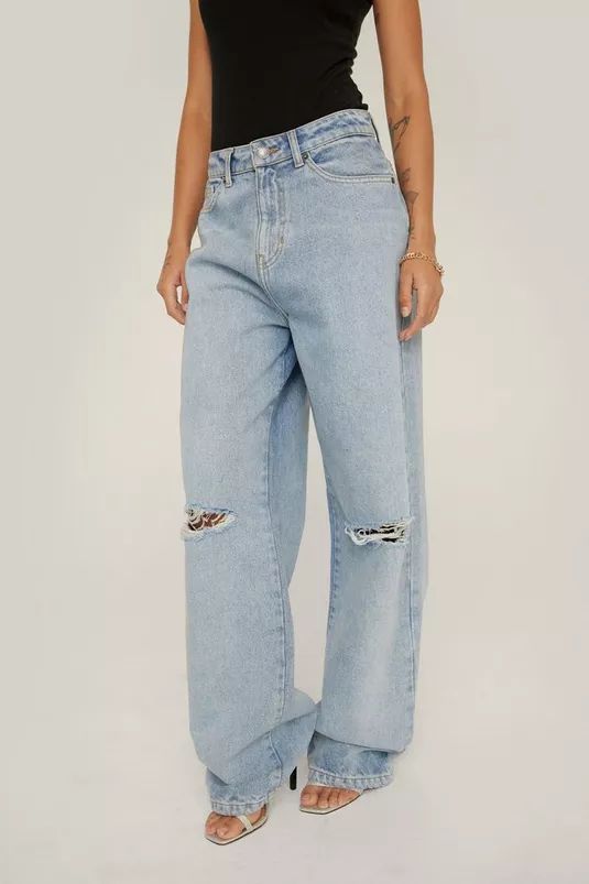 Organic Denim Knee Slash Boyfriend Jeans | Nasty Gal (US)