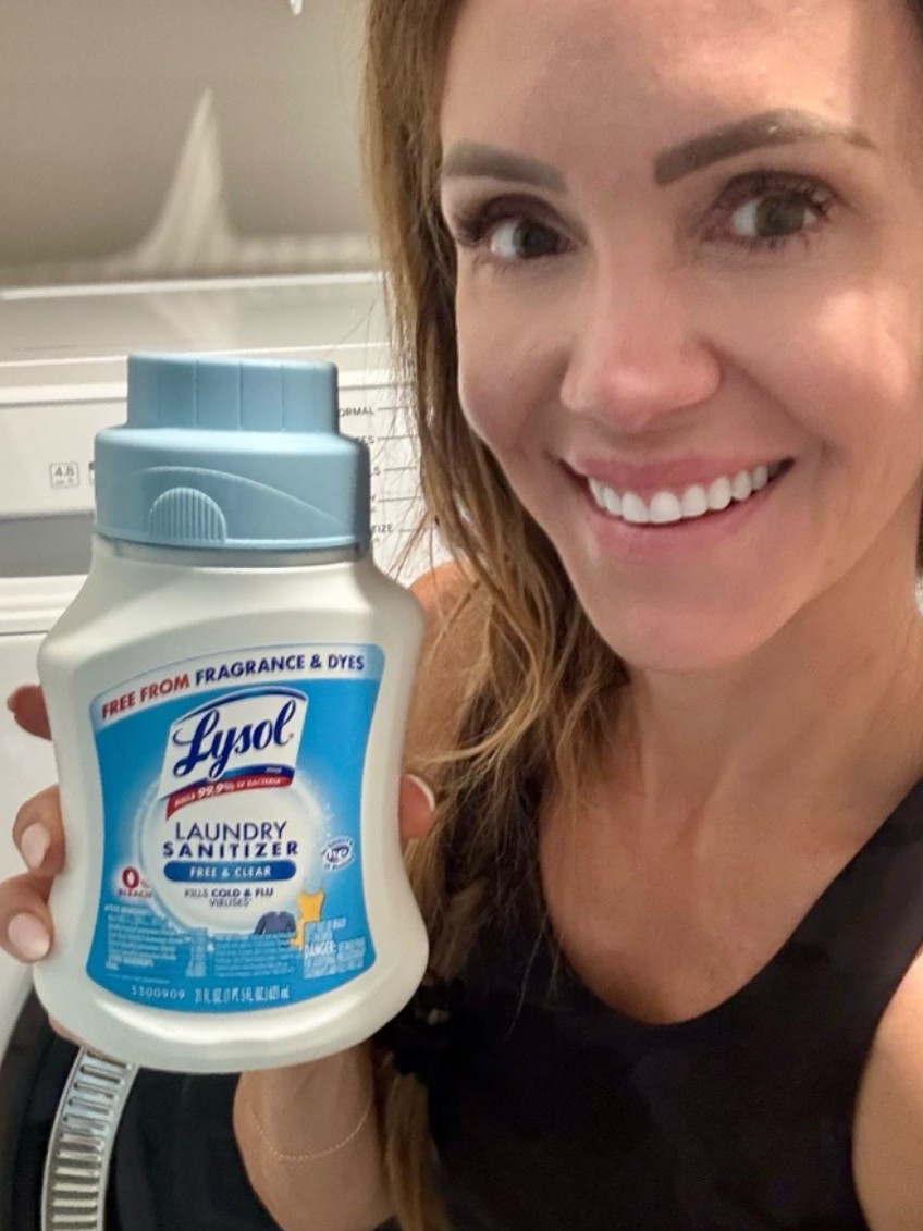 It's laundry day! 🧺 
I love adding Lysol Laundry Sanitizer as a detergent additive to sanitize and deodorize smelly laundry. 
It effectively kills 99.9% of bacteria without the harshness of bleach. 
My go to is the Free and Clear formula, without scents and dyes, since I have sensitive skin. 

#LTKOver40 #LTKHome #LTKKids