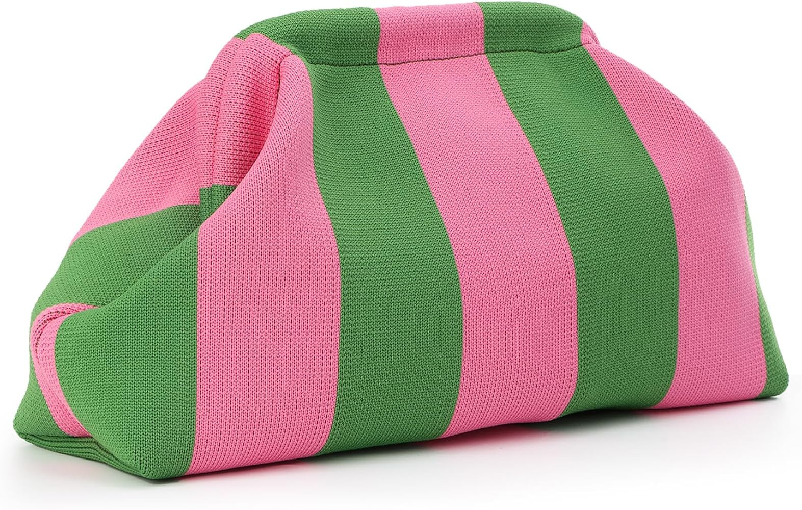 GOKTOW Summer Beach Dumpling Clutch Purses for Women, Woven Crochet Handbags Ruched Cloud Colorbl... | Amazon (US)