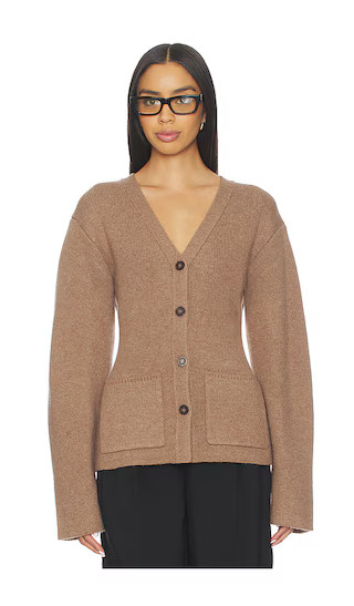 x Coco Sophie Structured Cardigan in Pecan | Revolve Clothing (Global)