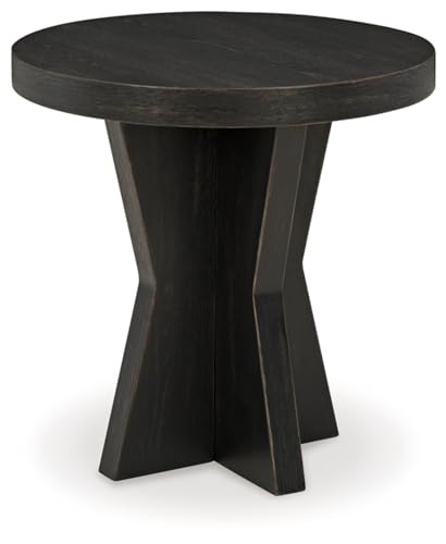 Signature Design by Ashley Galliden Rustic Geometric Base End Table with Rubbed-Through Effects, ... | Amazon (US)
