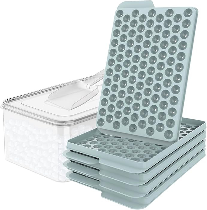 WIBIMEN Mini Ice Cube Trays, Small Tiny Round Pebble Crushed Nugget Ice Trays for Freezer with Li... | Amazon (US)