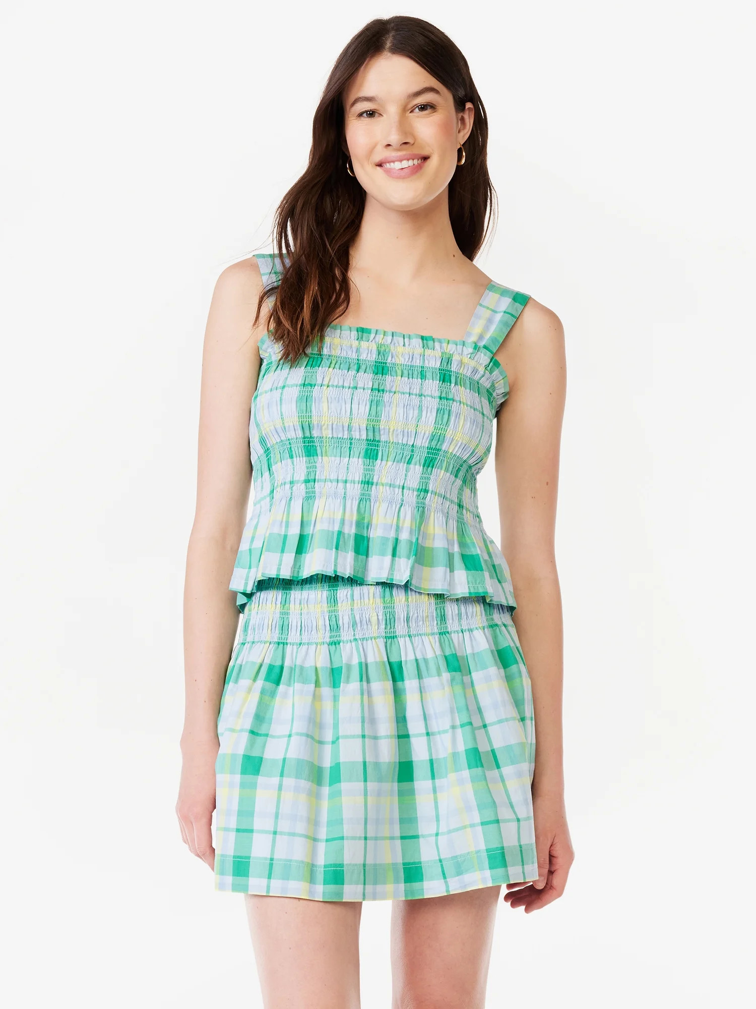 Free Assembly Women's Smocked Tank Top, Sizes XS-XXL | Walmart (US)