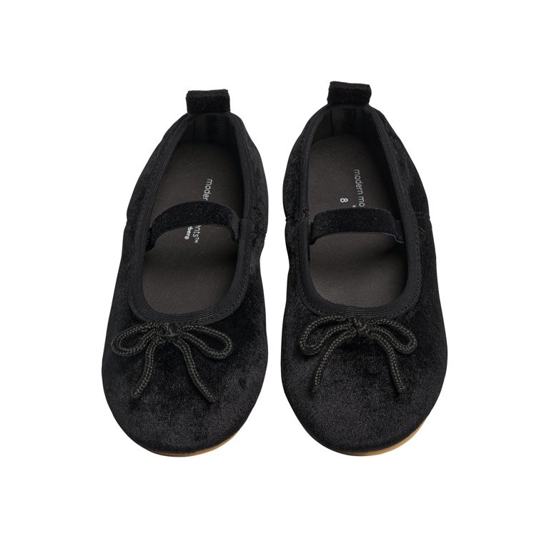 Modern Moments by Gerber Toddler Girl Velvet Ballet Flats, Sizes 4-11 | Walmart (US)
