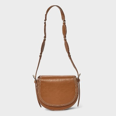 Western Soft Saddle Crossbody Bag Purse - Universal Thread™ Brown | Target