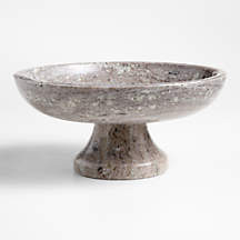Tuscan Kitchen Marble Footed Bowl + Reviews | Crate & Barrel | Crate & Barrel