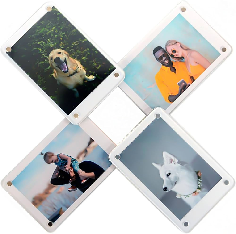 Magnetic Instax Mini Photo Frame, Polaroid Picture Frames, Acrylic 2x3 Mini Frame, Refrigerator M... | Amazon (US)