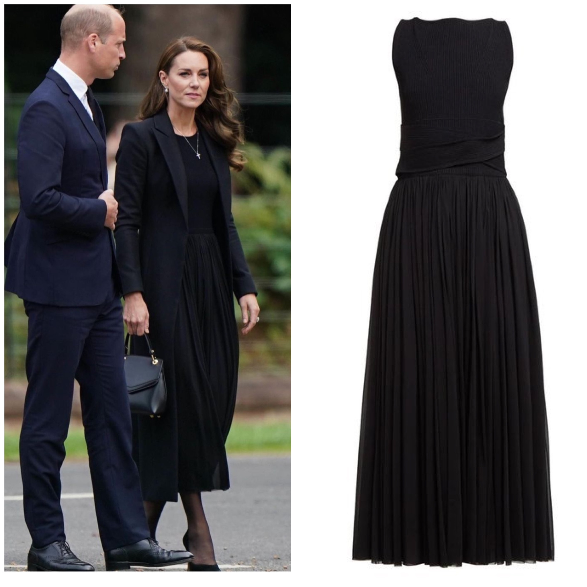 Kate wearing McQueen ribbed bodice sleeve knit dress #sweater 

#LTKstyletip