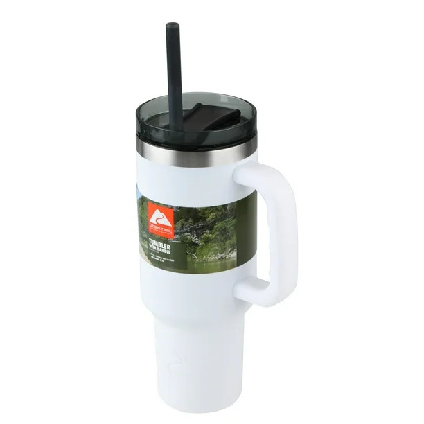 Ozark Trail 40 oz Vacuum Insulated Stainless Steel Tumbler White | Walmart (US)