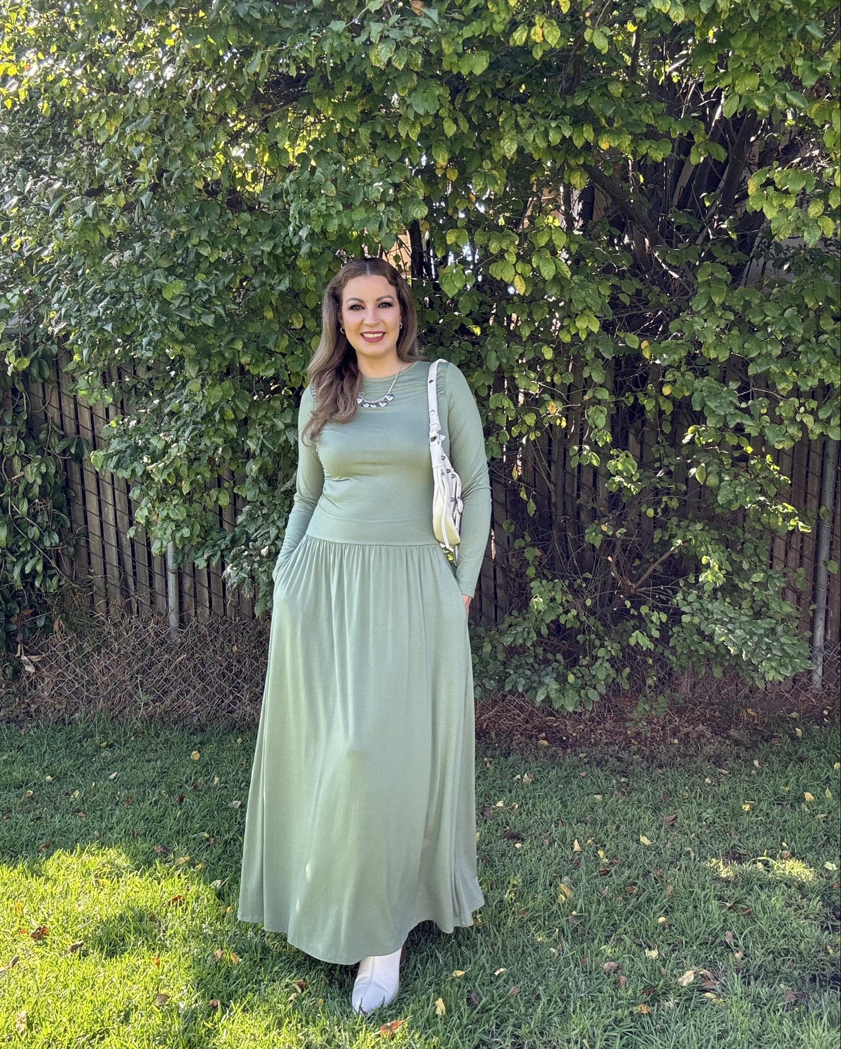 Fall Dress

ZESICA Vestido largo de manga larga para mujer, 2024, para otoño, cuello redondo, casual, ajustado, plisado, con bolsillos.
Size:M

#LTKSeasonal #LTKBeauty #LTKStyleTip