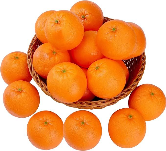 ZEAYEA 24 Pcs Fake Oranges, Decorative Artificial Oranges for Decoration Lifelike, Realistic Fake... | Amazon (US)