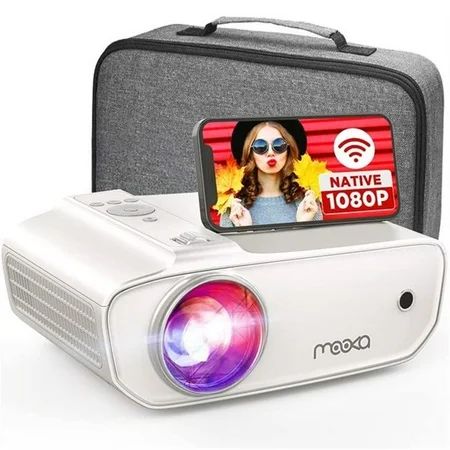 MOOKA Video Projector with WiFi and Bluetooth Native 1920 x 1080P FHD Projector for Outdoor Movie 85 | Walmart (US)