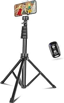67" Phone Tripod & Selfie Stick, Sensyne Extendable Cell Phone Tripod Stand with Wireless Remote ... | Amazon (US)