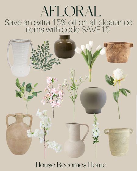 Afloral Clearance picks! Save an extra 15% off on all clearance items with code SAVE15

#LTKSeasonal #LTKhome #LTKsalealert