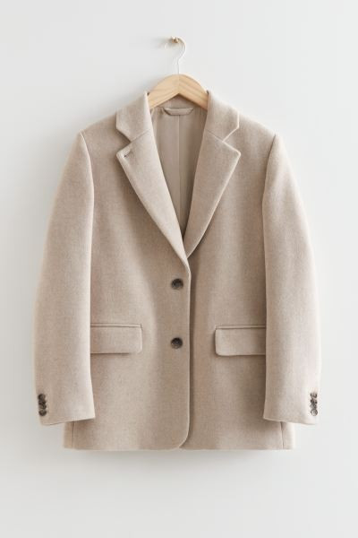 Oversized Blazer - Beige - Ladies | H&M GB | H&M (UK, MY, IN, SG, PH, TW, HK)