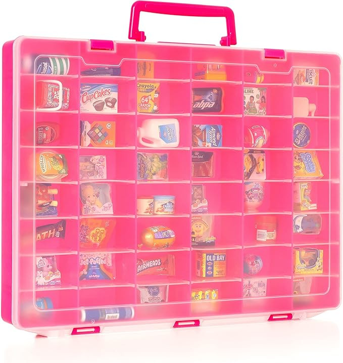 Plastic Toy Storage Case Compatible with Mini Brands Collector Toys, Shopkins, Real Littles, and ... | Amazon (US)