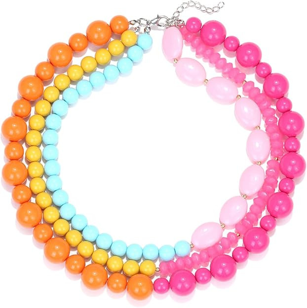 Bohemian Multi Layered Handmade Bead Necklace | Amazon (US)