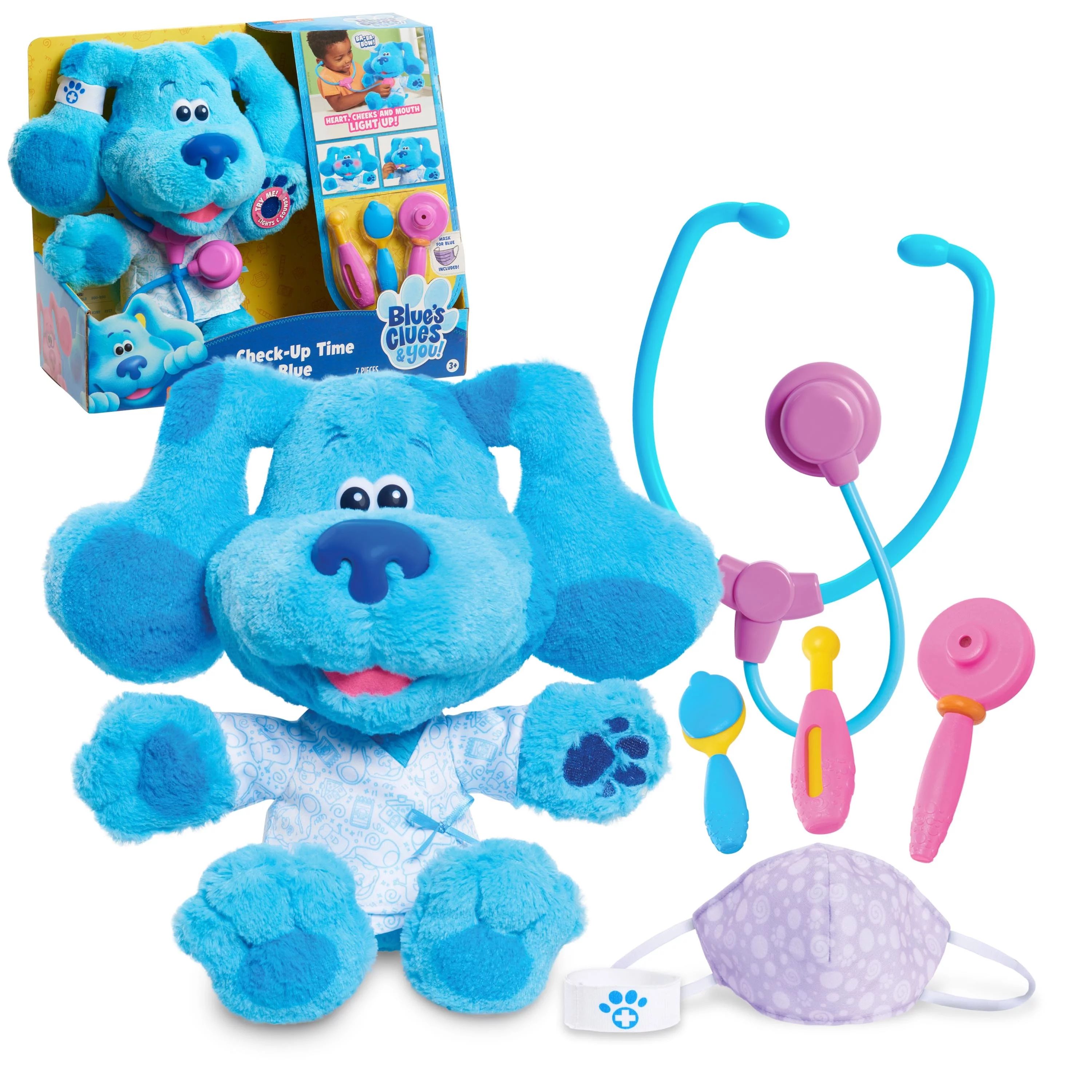 Blue's Clues & You! Check-Up Time Blue Lights and Sounds Interactive 13-inch Plush, 7-Piece Prete... | Walmart (US)