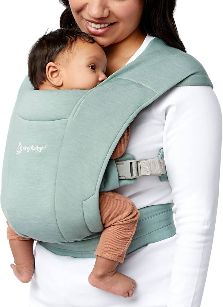 Ergobaby Embrace Cozy Newborn Essentials Baby Carrier Wrap (7-25 Pounds), Ponte Knit, Jade Green | Amazon (US)