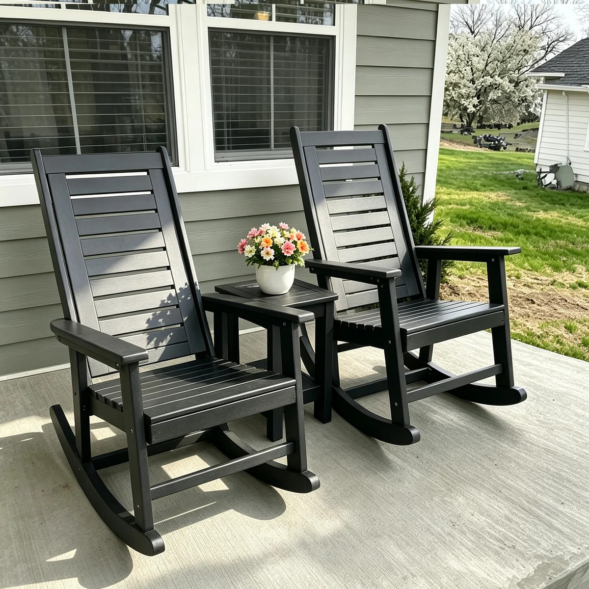 HDPE Outdoor Rocking Chair (Set of 2) | Wayfair North America