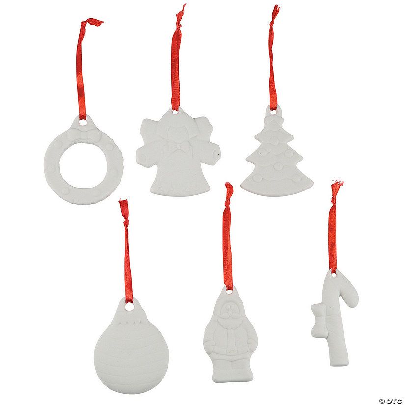 DIY Ceramic Holiday Ornaments - 12 Pc. | Oriental Trading Company