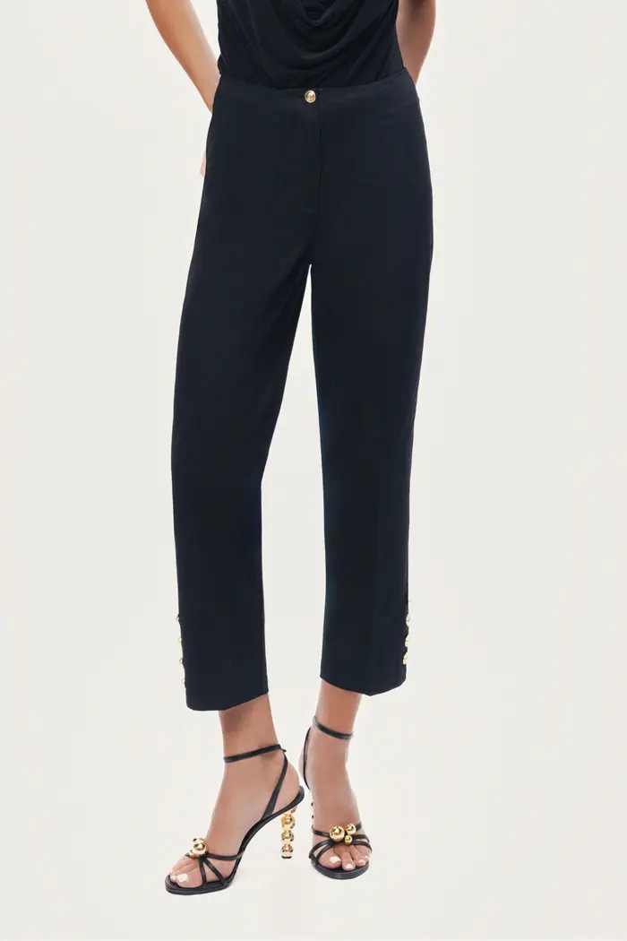 Gold Button Detail Pants | Nordstrom