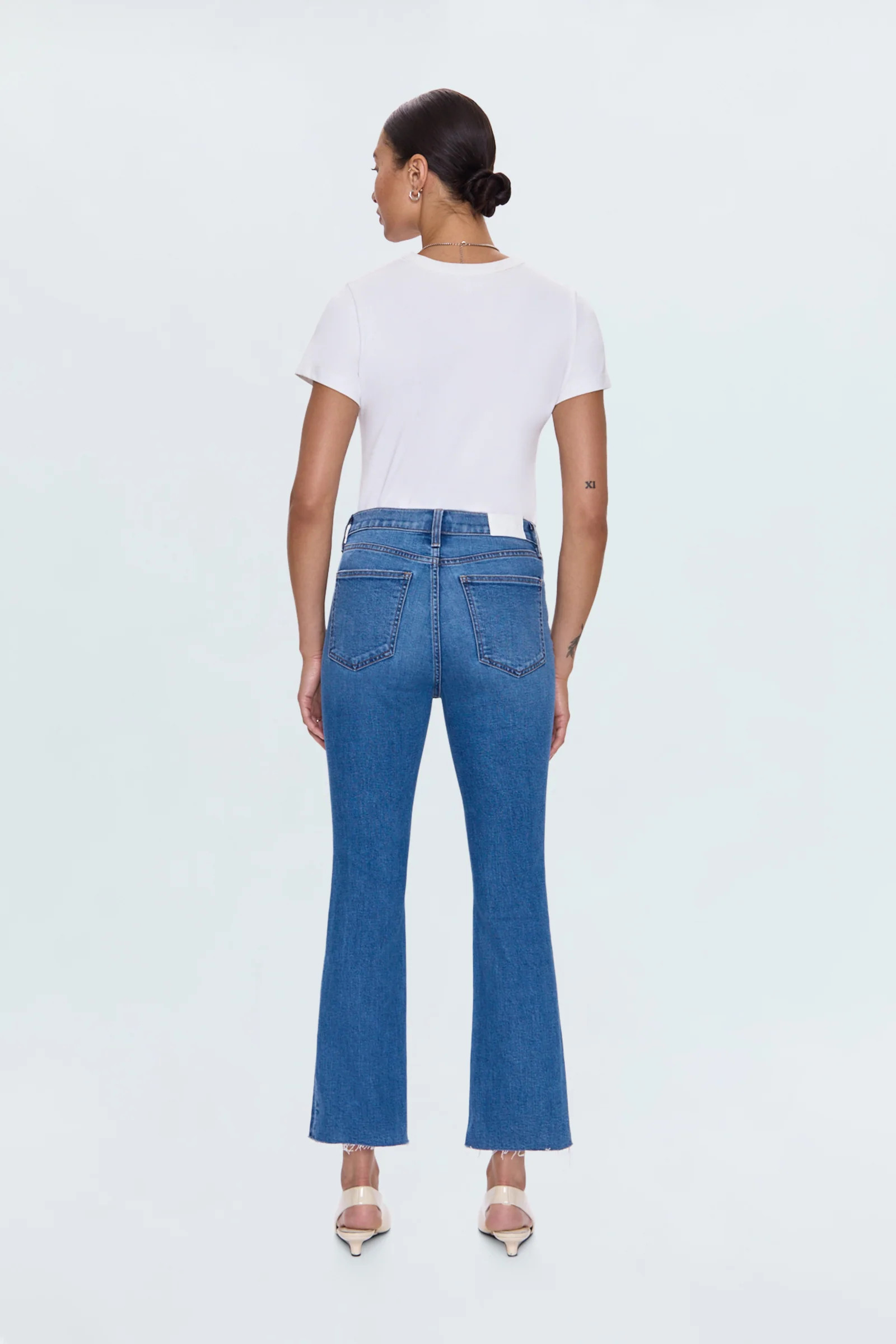 Lennon High Rise Crop Boot Jean - Sand Stone | Pistola Denim