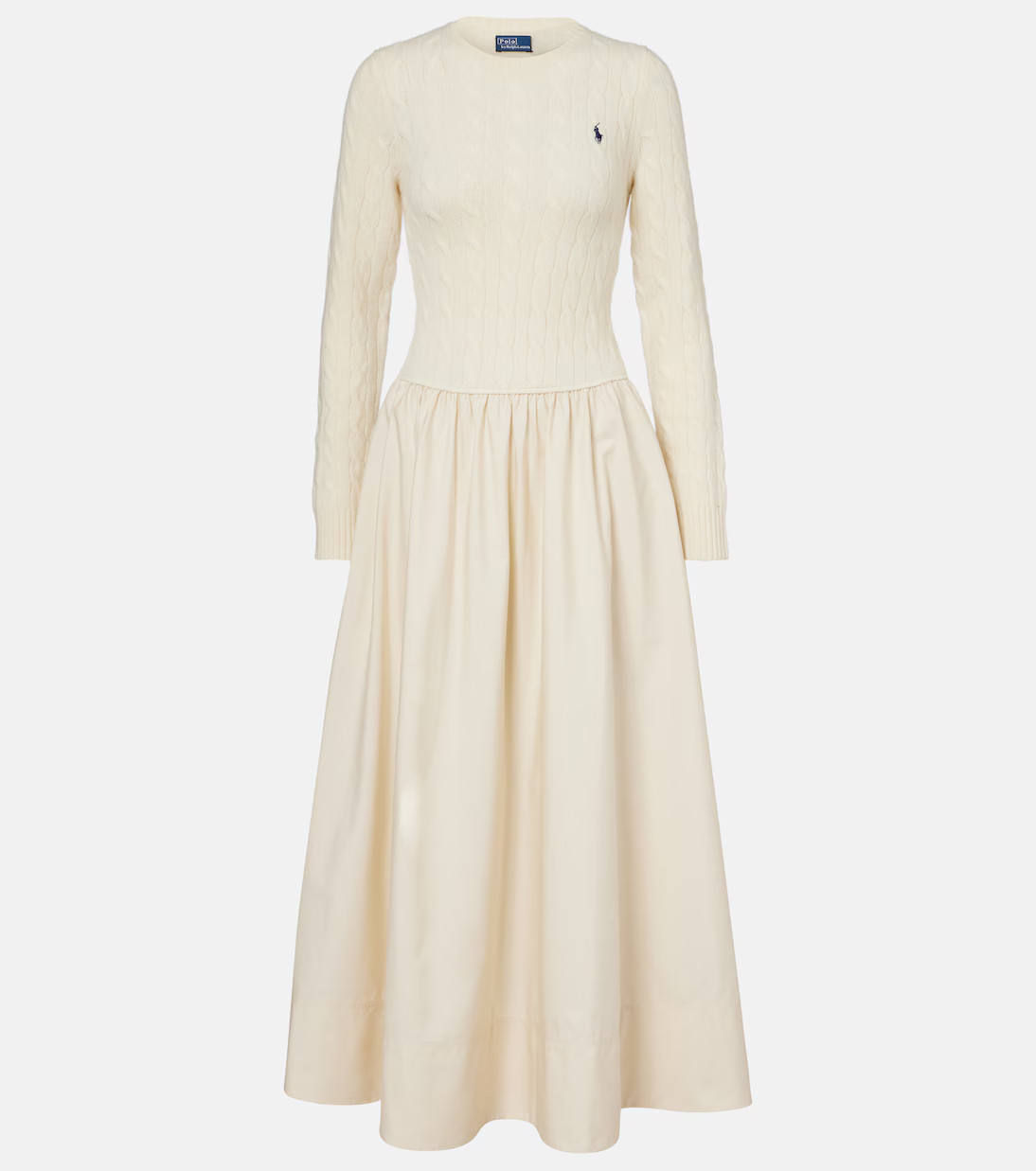 Cotton and wool-blend maxi dress | Mytheresa (INTL)