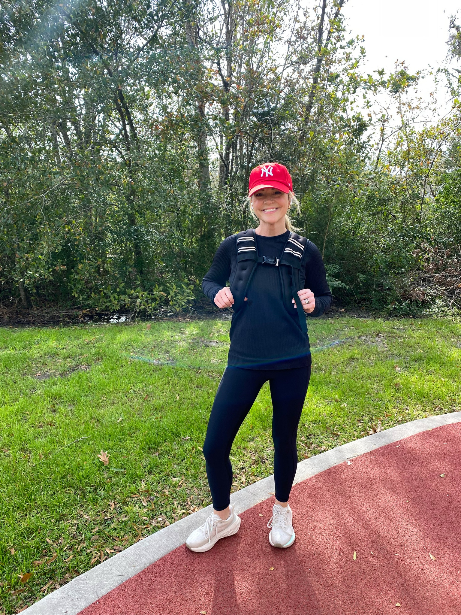 My weighted vest, fleece lined tights and walking tennis shoes are all three best sellers this week! I’m wearing the 12 pound vest. 

Walking shoes / tennis shoes / sneakers / walking pad / fitness / activewear / leggings / sports bra 

#LTKOver40 #LTKFitness #LTKActive